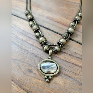 Rare Chicos boho chic bohemian statement necklace vintage